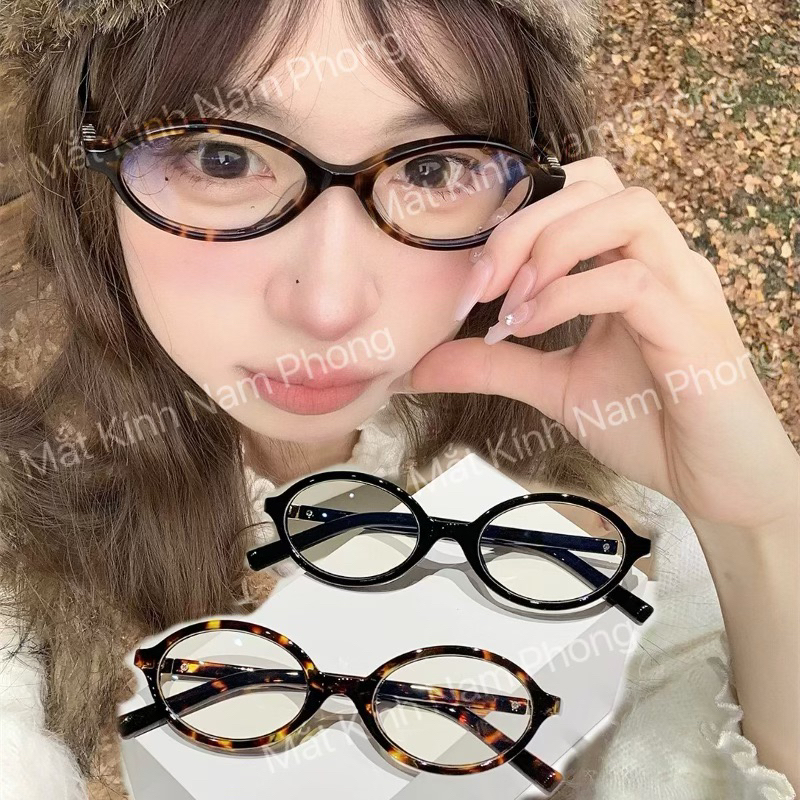 Gọng Kính Hình Oval Thời Trang Phong Cách Y2k -Gọng Kính Oval Tròn Ly Phạm Thời Trang Y2K Cá Tính