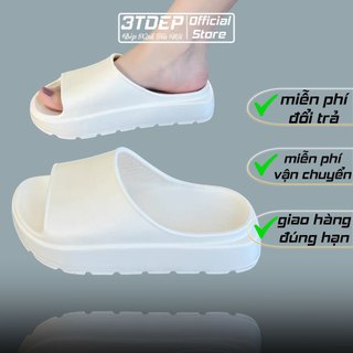 Dép bánh mì nữ slide 3TDEP, đế vuông quai ngang, chất eva nhẹ, siêu êm, chuẩn size