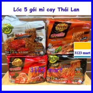 Lốc 5 gói mì cay Thái Lan, chính hãng
