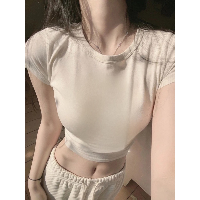 ÁO CROPTOP TRƠN NGẮN KHOE EO