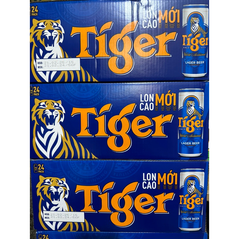 Bia tiger nau lon cao mới thùng 24lon