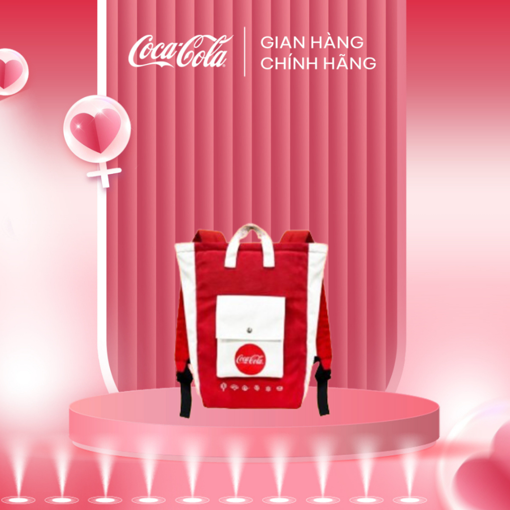 [GRO GIFT] Ba lô Canvas đỏ Coca-Cola - HÀNG TẶNG KHÔNG BÁN Coca-Cola Official Store