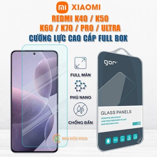 Kính cường lực Redmi K30 / Redmi K50 / Redmi K60 Pro Gaming full màn hình chính hãng Gor - Dán màn hình Xiaomi Redmi K70