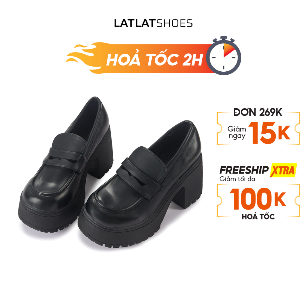 Giày Mary Jane cổ thấp phong cách Nhật Bản cá tính đế cao 10cm bản siêu cháy - latlat