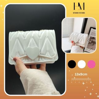 Túi mini Silicon khóa trái tim nhỏ xinh hàng QC