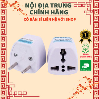 Ổ chuyển đổi phích cắm từ 3 chân sang 2 chân - phích cắm chuyển 3 chấu sang 2 chấu nguồn 220v - gia dụng nội địa
