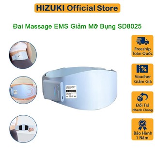 Đai massage giảm mỡ bụng EMS Beame SD8025, đai chườm nóng thon bụng, giúp giảm mỡ tăng cơ an toàn
