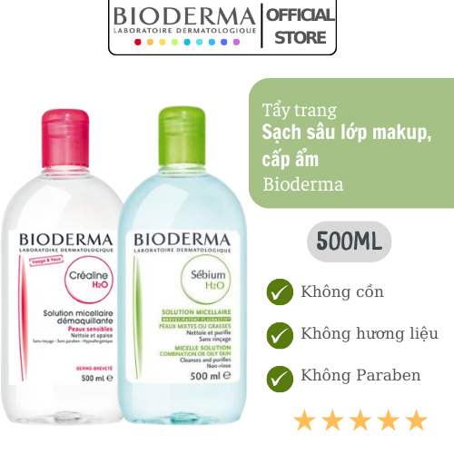[MẪU MỚI] Nước tẩy trang Bioderma làm sạch sâu, dịu nhẹ loại bỏ bụi bẩn, dầu nhờn dành cho mọi loại da(500ml)