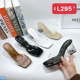 Giày cao gót nữ quai trong gót gót trong suốt 7 phân mã L295