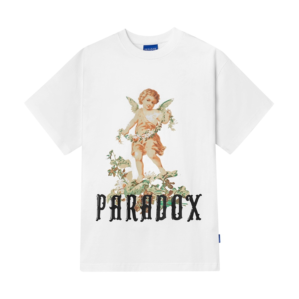 Áo thun form rộng Paradox tay lỡ - Unisex - In hình - PRINCE OF OSTARA - Trắng