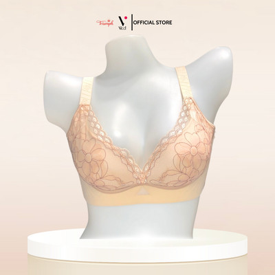 Áo ngực nữ Vicci cao cấp AV.242 không gọng đệm dày 3cm, bản lưng to 3 móc nâng đẩy ngực tuyệt đối