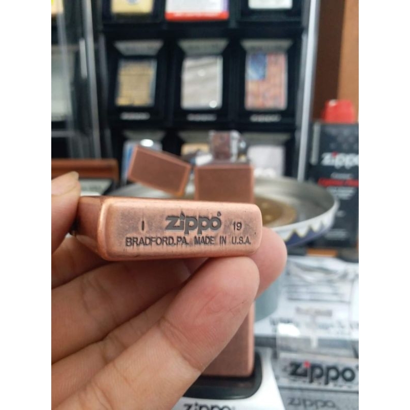 Zippo Antique copper/Cam kết chính hãng Zippo UsA