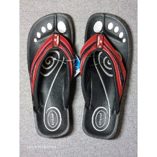  【 ASIA.DW08  Dép kẹp đế PU bằng cao 4cm xỏ ngón nữ quay dù + simili êm 2 màu đỏ - nâu 