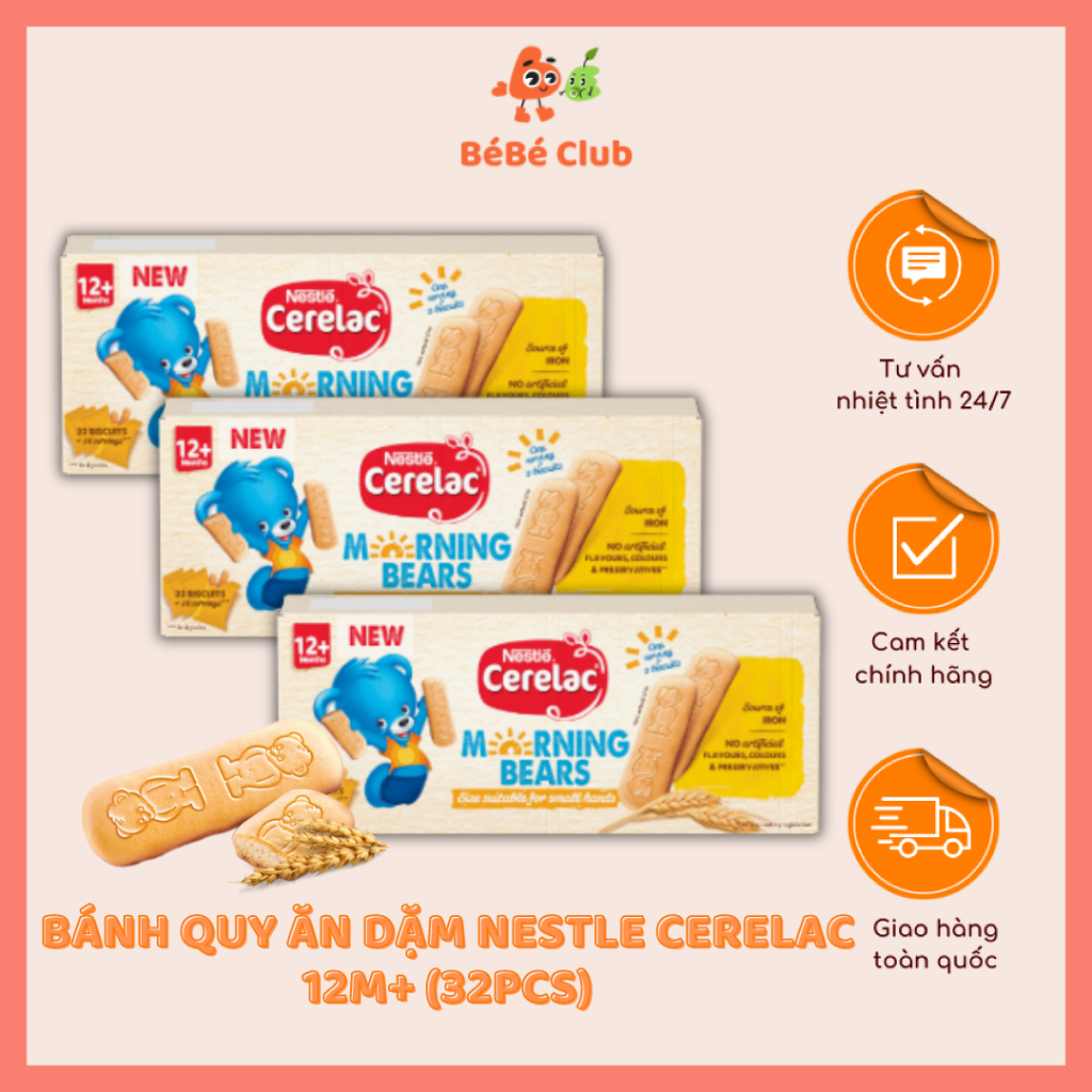 Bánh Quy Ăn Dặm Nestle Cerelac 12M+ (32pcs)