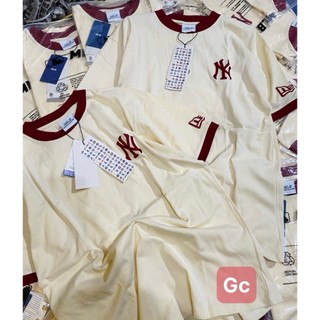 ÁO PHÔNG UNISEX QCCC THÊU CHỮ NY CỔ BASIC VIỀN ĐỎ NỔI BẬT CHẤT COTTON KHÔ FORM RỘNG
