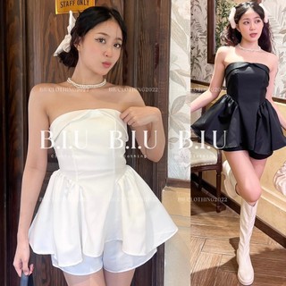 Set áo cúp ngực lật lai  eo xếp ly kèm quần short ống rộng sang chảnh Ewa Set Biu Clothing BB0266