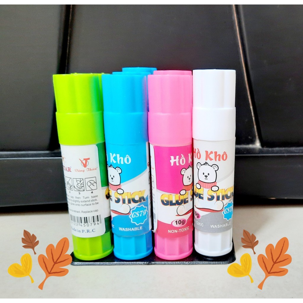 Set 5 Hồ khô dán giấy họa tiết dễ thương