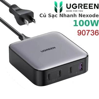Củ sạc nhanh 100w gan ugreen 90736 cd238,3 x usb-c và 1 usb-a power delivery 3.0