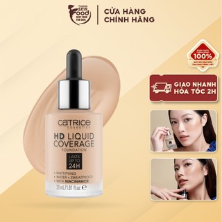 Kem Nền Kiềm Dầu, Che Phủ Tự Nhiên Catrice HD Liquid Coverage Foundation 30ml