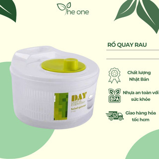 Rổ quay rau tiện dụng, size lớn phù hợp mọi không gian bếp. Chất liệu nhựa an toàn không mùi