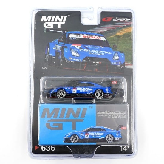 Mô hình xe Nissan GT R nismo GT500 230 card, #23 red card, #12 Calsonic Team Impul card 1:64 Minigt