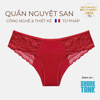 Quần lót nguyệt san Amélie ban ngày (Đỏ) cao cấp chống tràn thay thế băng vệ sinh EMER