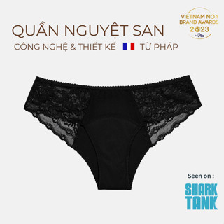 Quần nguyệt san Amélie ban đêm (Đen) cao cấp thay thế băng vệ sinh, chống tràn EMER