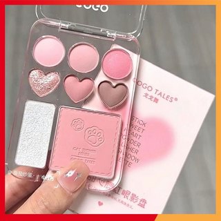 Bảng phấn mắt gogotale 8 màu stick sweet heart có nhũ highlight kèm má hồng gt609