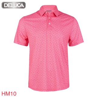 Áo Polo Nam Shirt HM10-DELUCA, Họa Tiết Màu Đỏ -Áo PoLo Chơi Golf Có Cổ- Áo POLO Chơi Thể Thao Mẫu Mới 2024