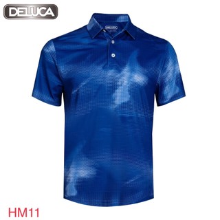 Áo Polo Nam Shirt HM11-DELUCA, Họa Tiết Màu Xanh -Áo PoLo Chơi Golf Có Cổ- Áo POLO Chơi Thể Thao Mẫu Mới 2024.