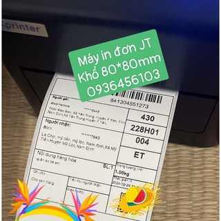 Giấy in đơn hàng JT Express, Giấy in nhiệt 75*180mm cuộn 30m