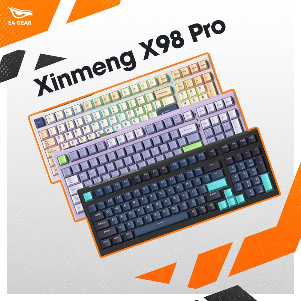 Bàn phím cơ Xinmeng X98 Pro mạch xuôi, 3 modes, hotswap, RGB - EA Gear