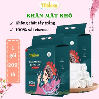 Khăn Mặt Khô Midosu Đa Năng Họa Tiết Ngọc Trai Cotton Mềm