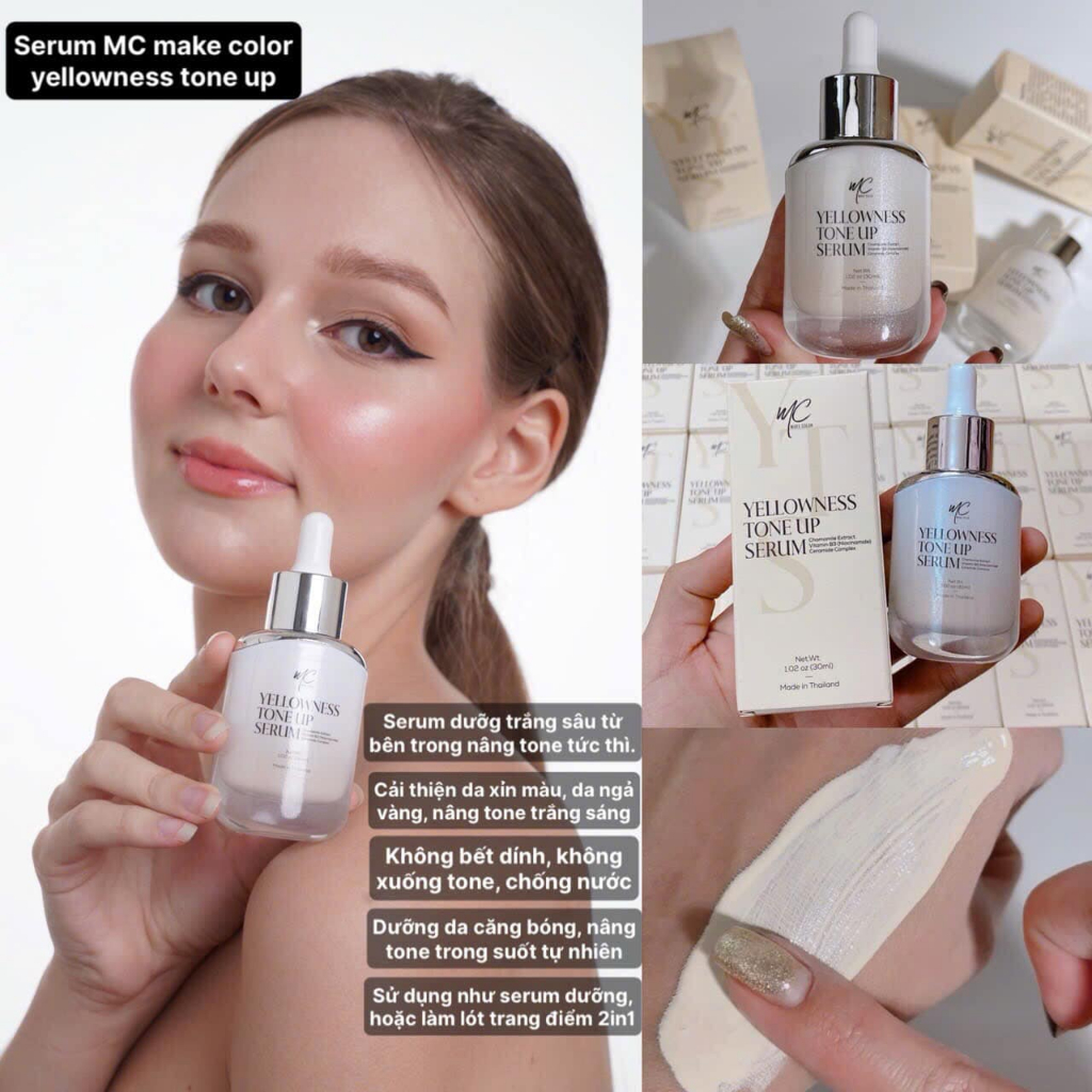 Serum nâng tone dưỡng trắng chuyên sâu MC Yellowness Tone Up Serum Thái Lan