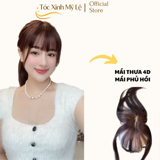 Tóc giả, mái thưa phủ hói 4D được làm từ tóc thật, Móc kim thủ công tinh tế, Ghim kẹp chắc chắn