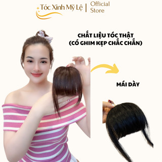 Tóc giả mái dày, được làm bằng tóc thật, an toàn cho da đầu (Có ghim kẹp chắc chắn) Women nữ, Tóc đẹp, Tóc Xinh Mỹ Lệ