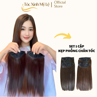 Kẹp tóc giả phồng chân tóc (Set gồm 2 cái) dài 30cm,chất liệu sợi tơ nhân tạo cao cấp,Tóc Xinh Mỹ Lệ