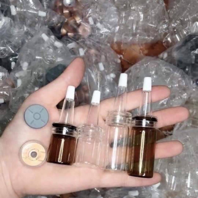 Chai Lọ Chiết Serum 5ML/10ML, Chai Nút Nhọn Chiết Tinh Chất, Tế Bào Gốc Chuyên Dùng Spa ( kèm nắp thiếc, nút chiết)