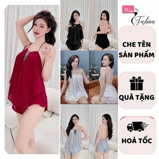 Bộ đồ ngủ vải satin đẹp, set lụa 2 dây sexy xinh xắn