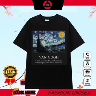 Áo thun Van GoGh, Áo thun basic hình in cực đẹp, Mẫu mới nhất chất liệu cotton co dãn thoáng mát