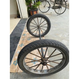 Bộ bánh xe cải tiến bánh xe bò bánh xe lôi trục dài 1m10