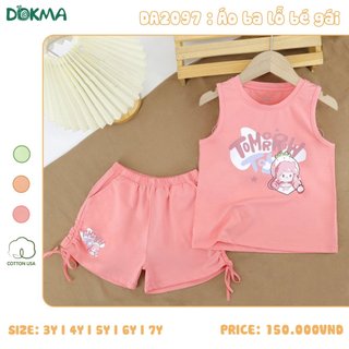 3-7Y Bộ ba lỗ bé trai, bé gái Dokma DB2097