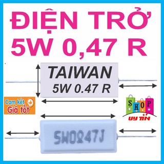 Trở 0,47 ôm 5W, trở xứ nằm 0,47 ôm 5W  trở xứ 0,47 ôm 5W , trở xứ 5W 0,47 ôm ,5W0,47R, trở công suất 5w
