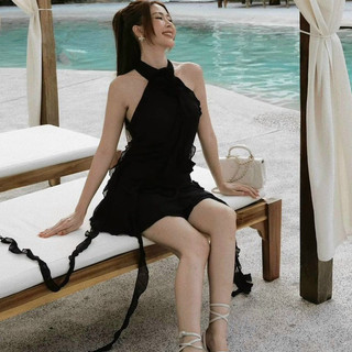 Đầm Tk Nơ Tua Rua Tôn Dáng Xinh-D81-