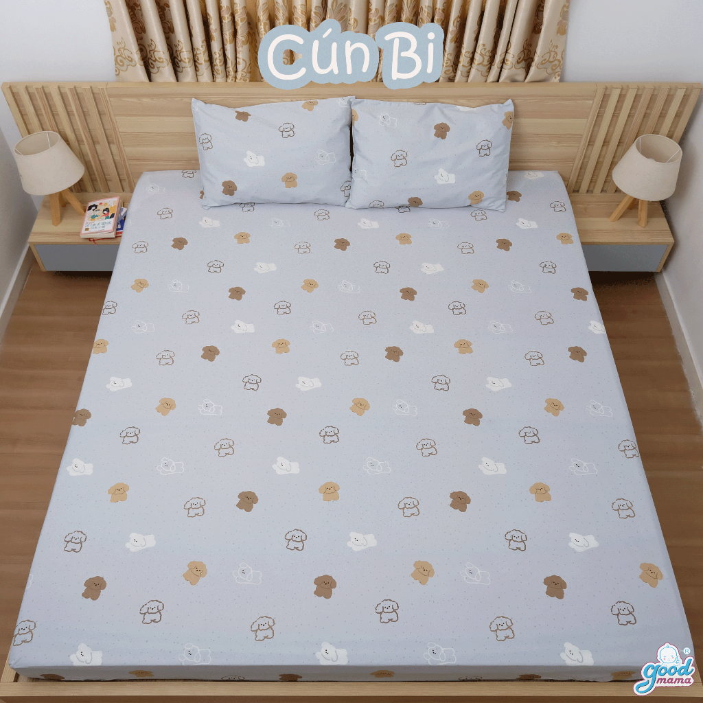 Ga Chống Thấm Cao Cấp Goodmama Cotton Drap giường bọc nệm chống nước Bảo Hành 6 Tháng Thoáng Mát, An Toàn Cho Trẻ