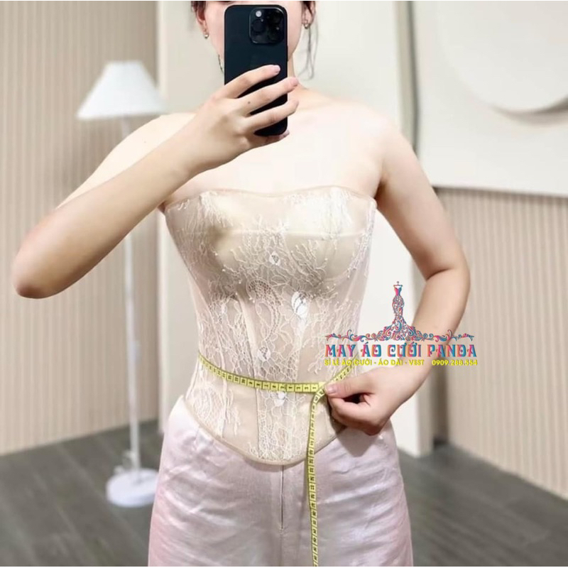 ÁO CORSET REN GIÚP SIẾT EO VÀ NÂNG NGỰC CHO CÔ DÂU HÀNG CAO CẤP