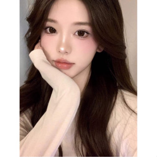 Lens Ảnh Mắt Thật, kính áp tròng Nancy Choco 14.3, kính áp tròng nâu choco giãn to, có độ cận