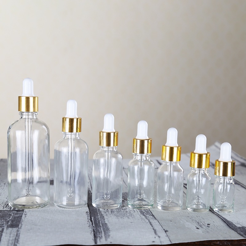 Lọ Đựng Tinh Dầu 30ML Thủy Tinh Bóp Giọt Khoen Vàng  - Lọ Chiết Mỹ Phẩm