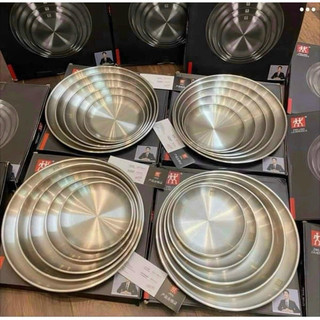 Bộ 5 đĩa inox ĐỨC dày cao cấp cực sịn sò