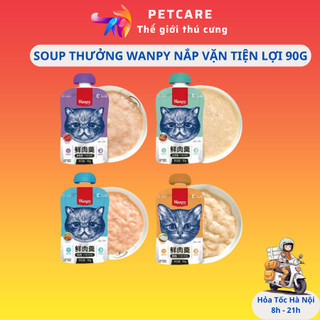 Soup Thưởng Wanpy Nắp Vặn 90g Pate cho mèo